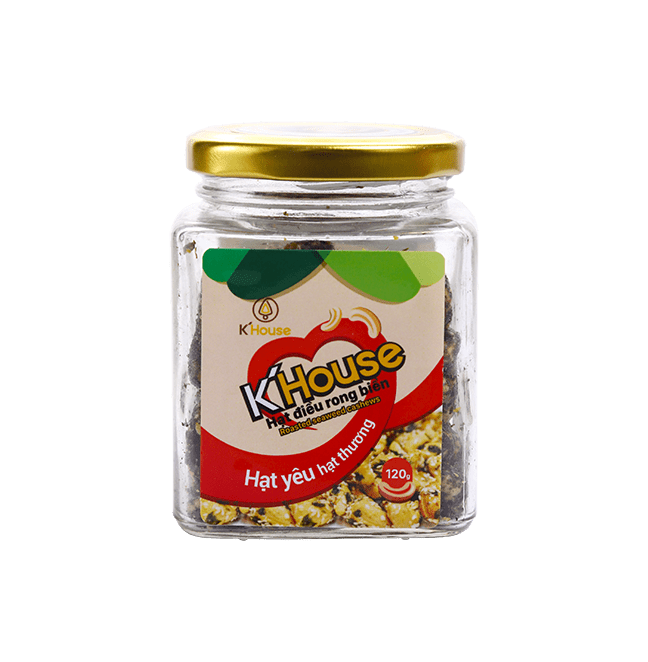Hạt Điều Rong Biển K’House Hũ 120gr